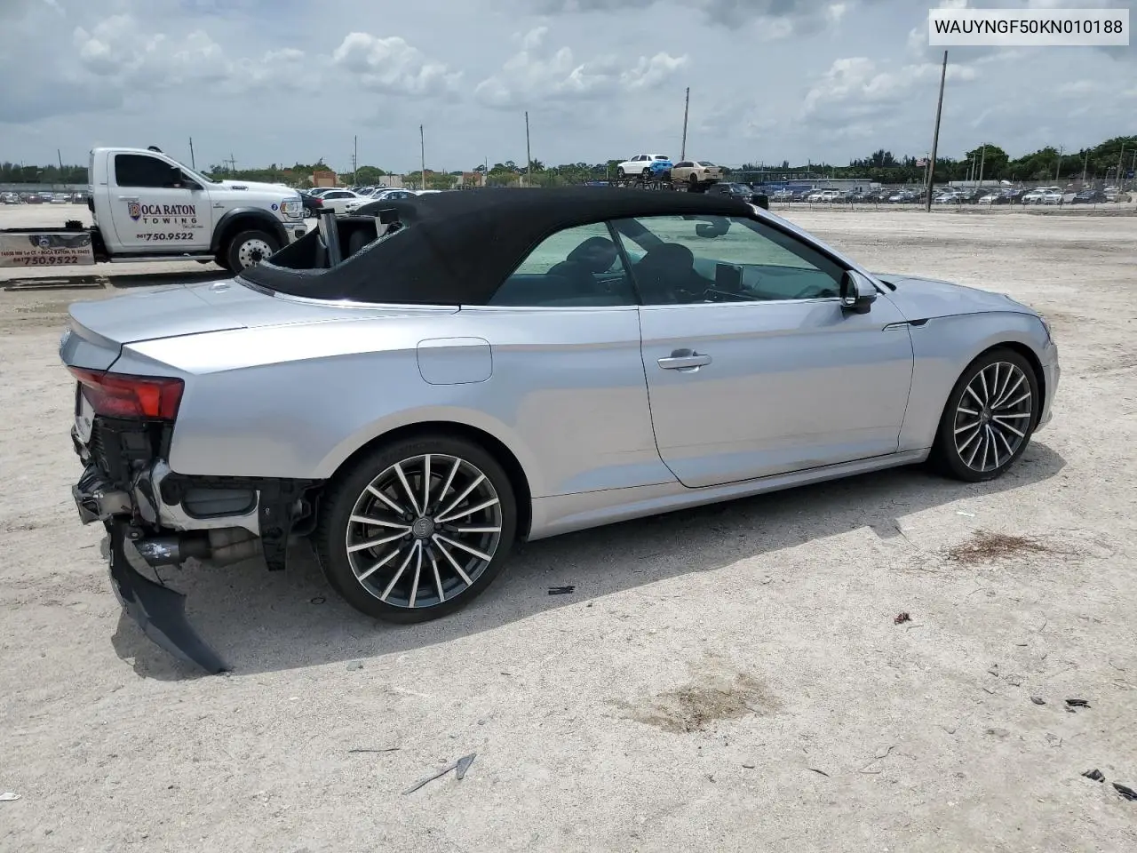 2019 Audi A5 Premium Plus VIN: WAUYNGF50KN010188 Lot: 63432295