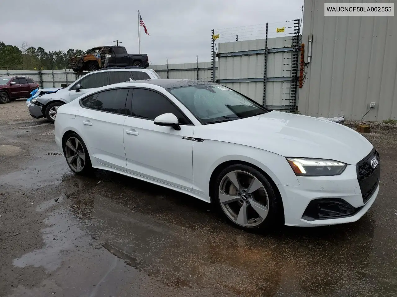 2020 Audi A5 Premium Plus VIN: WAUCNCF50LA002555 Lot: 51050625