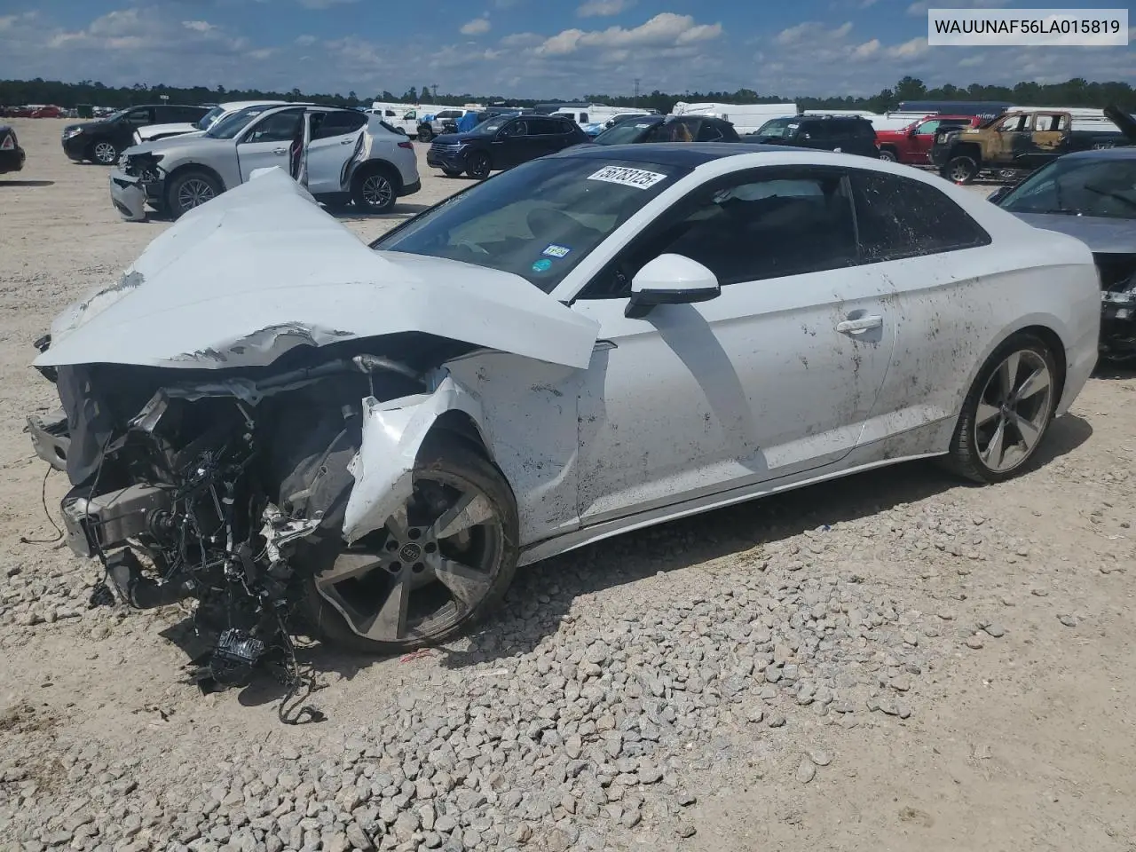 2020 Audi A5 Prestige VIN: WAUUNAF56LA015819 Lot: 56783125