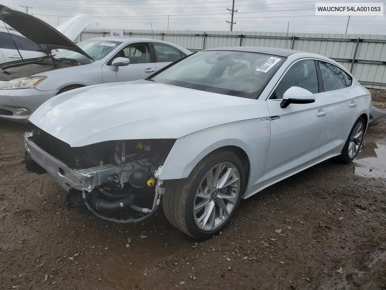 2020 Audi A5 Premium Plus VIN: WAUCNCF54LA001053 Lot: 80077034