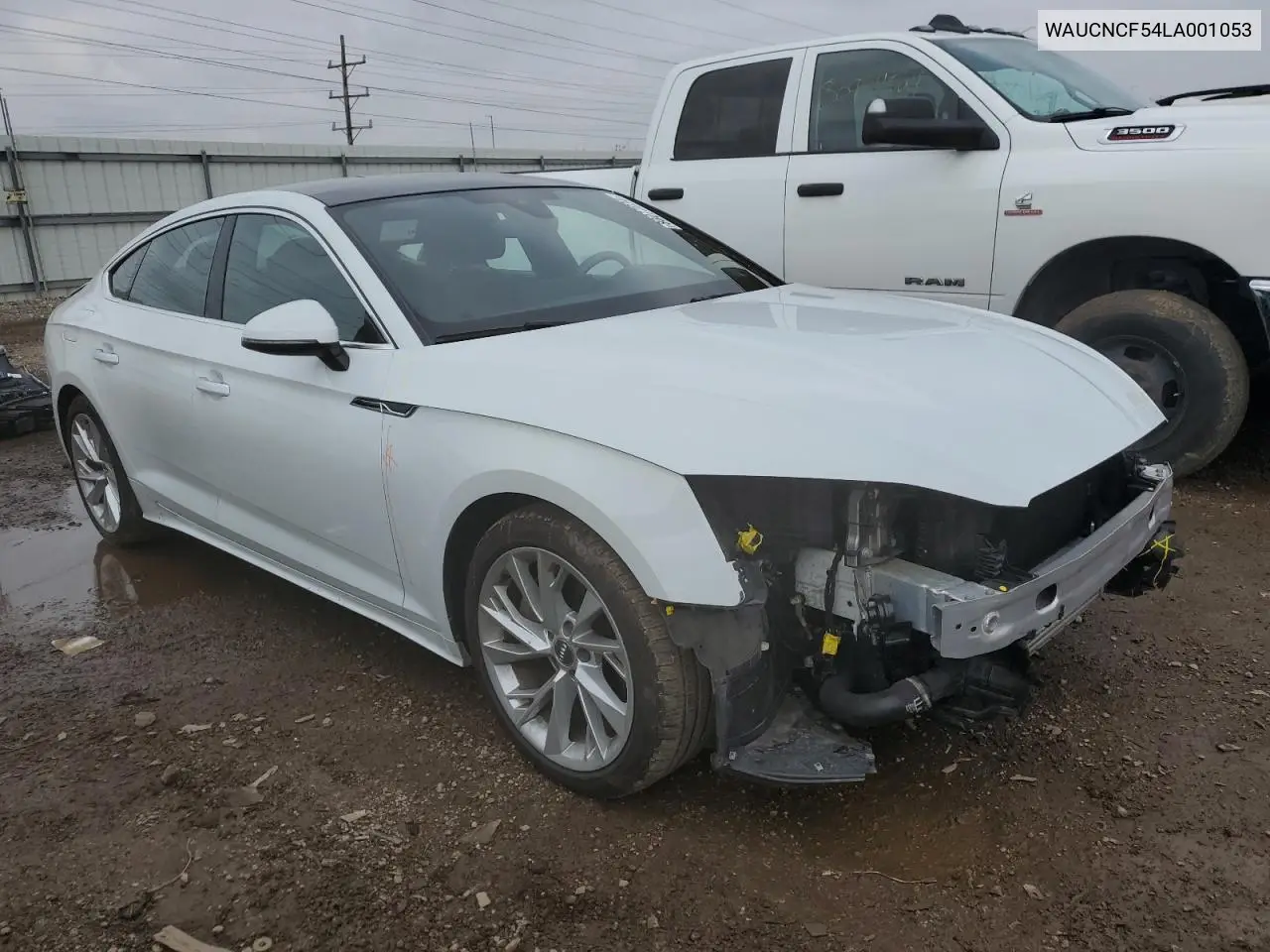 2020 Audi A5 Premium Plus VIN: WAUCNCF54LA001053 Lot: 80077034