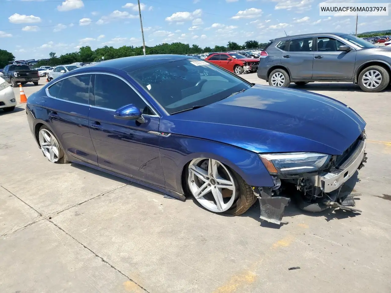 2021 Audi A5 Premium 45 VIN: WAUDACF56MA037974 Lot: 55827565