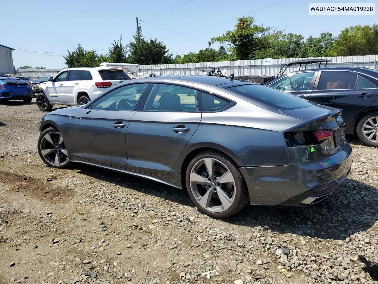 2021 Audi A5 Premium Plus 45 VIN: WAUFACF54MA019238 Lot: 59751955