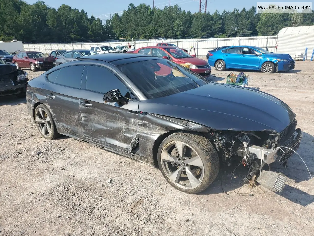 2021 Audi A5 Premium Plus 45 VIN: WAUFACF50MA055492 Lot: 61849125