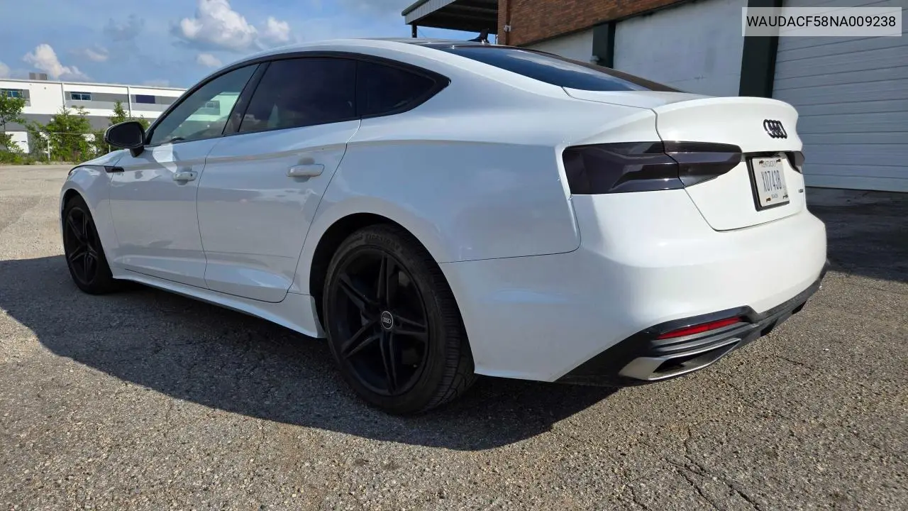 2022 Audi A5 Premium 45 VIN: WAUDACF58NA009238 Lot: 63340435