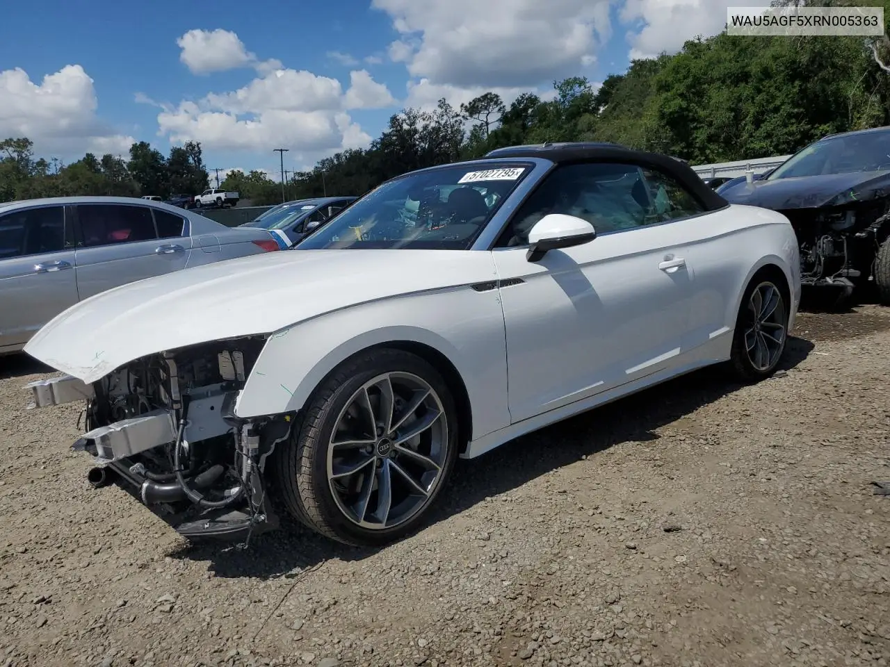 2024 Audi A5 Prestige 45 VIN: WAU5AGF5XRN005363 Lot: 57027795