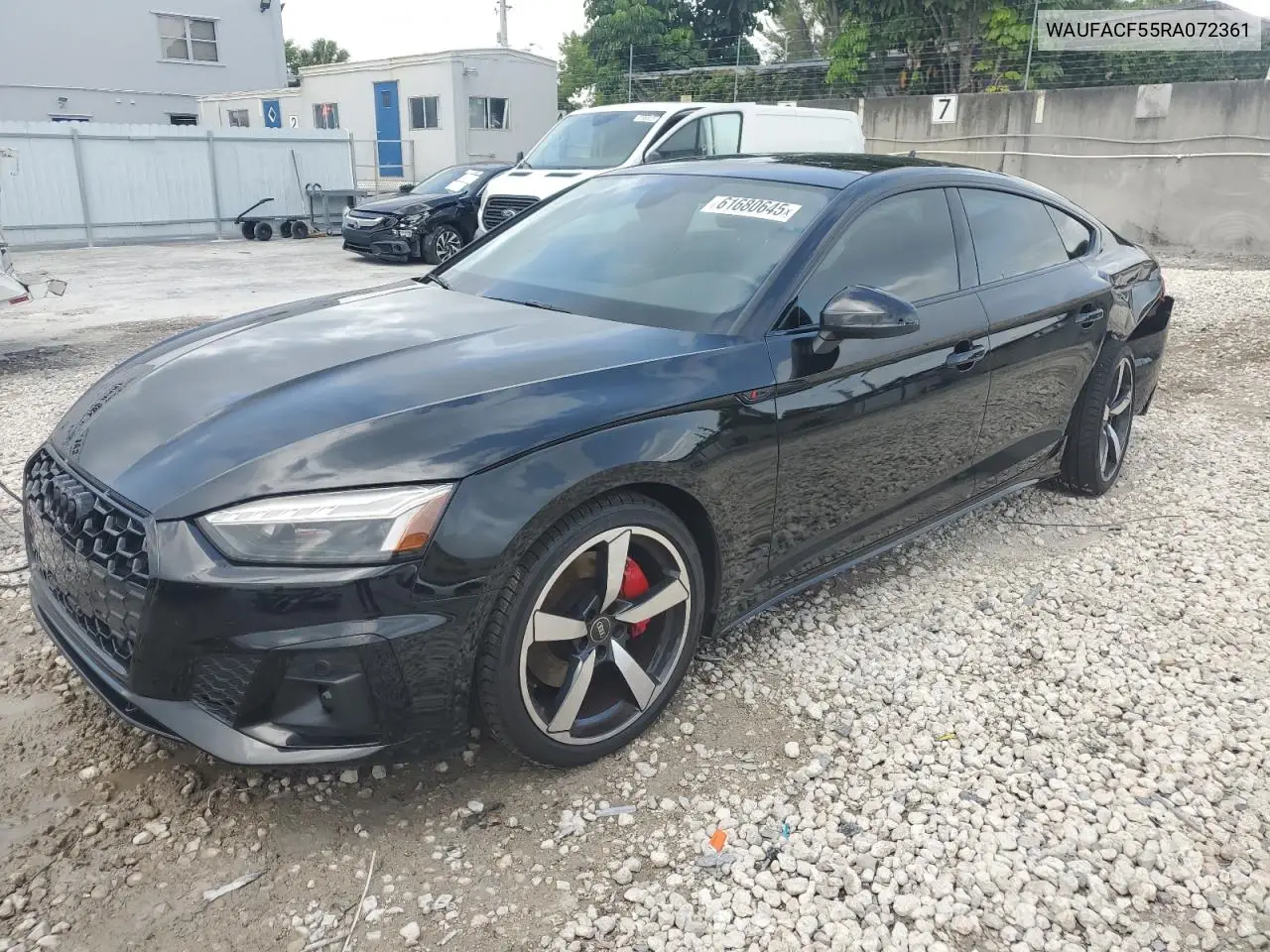 2024 Audi A5 Premium Plus 45 VIN: WAUFACF55RA072361 Lot: 61680645