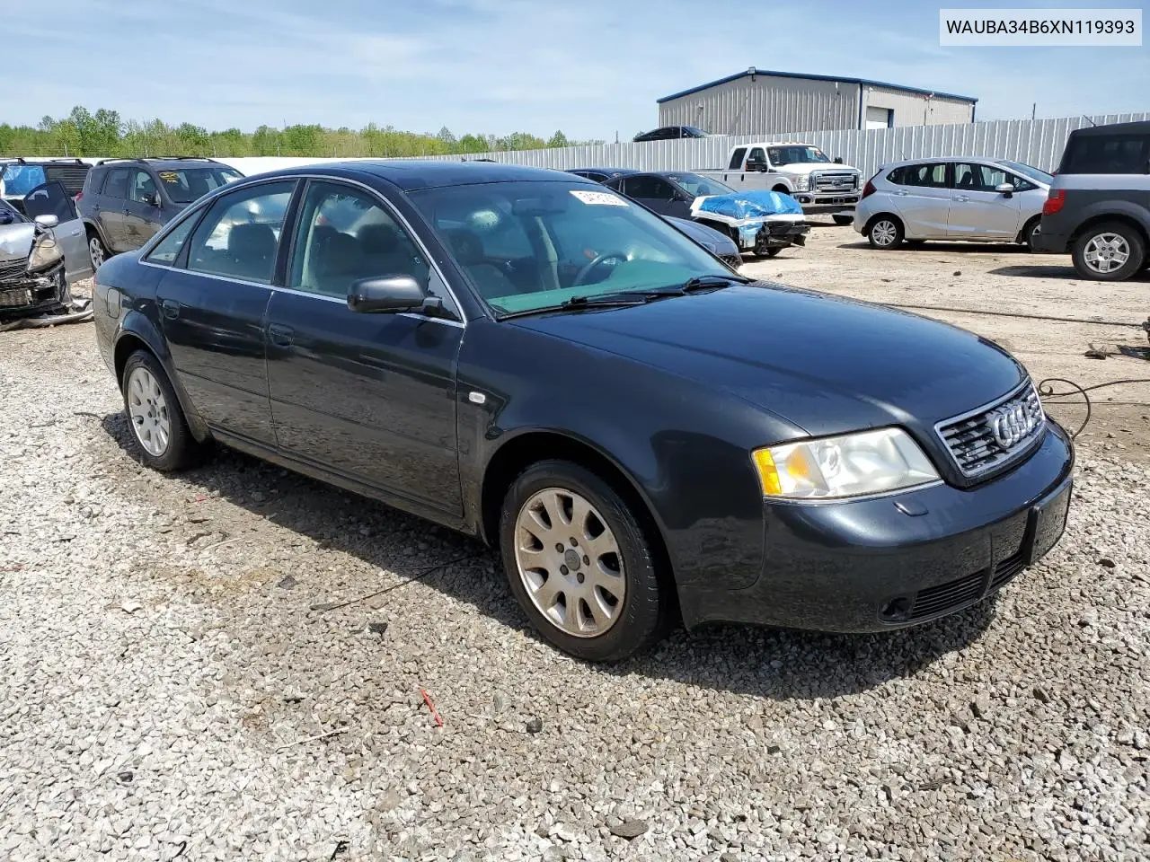 1999 Audi A6 2.8 Quattro VIN: WAUBA34B6XN119393 Lot: 54181235