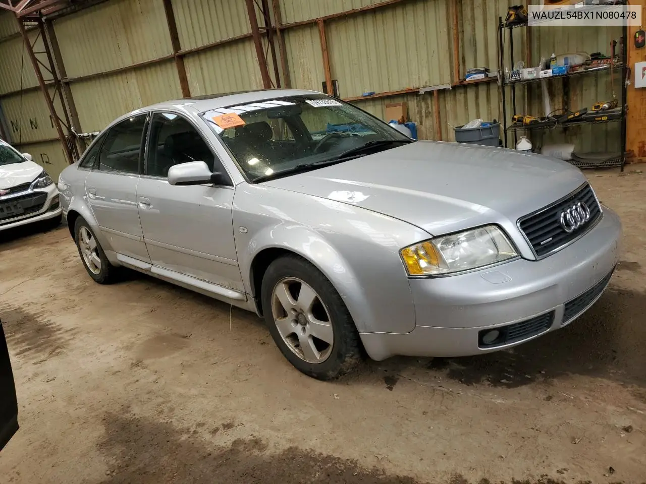 2001 Audi A6 4.2 Quattro VIN: WAUZL54BX1N080478 Lot: 59733515