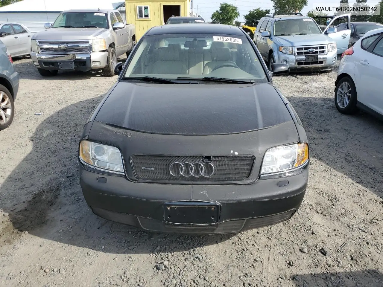 2002 Audi A6 3.0 Quattro VIN: WAULT64B02N050242 Lot: 51952635