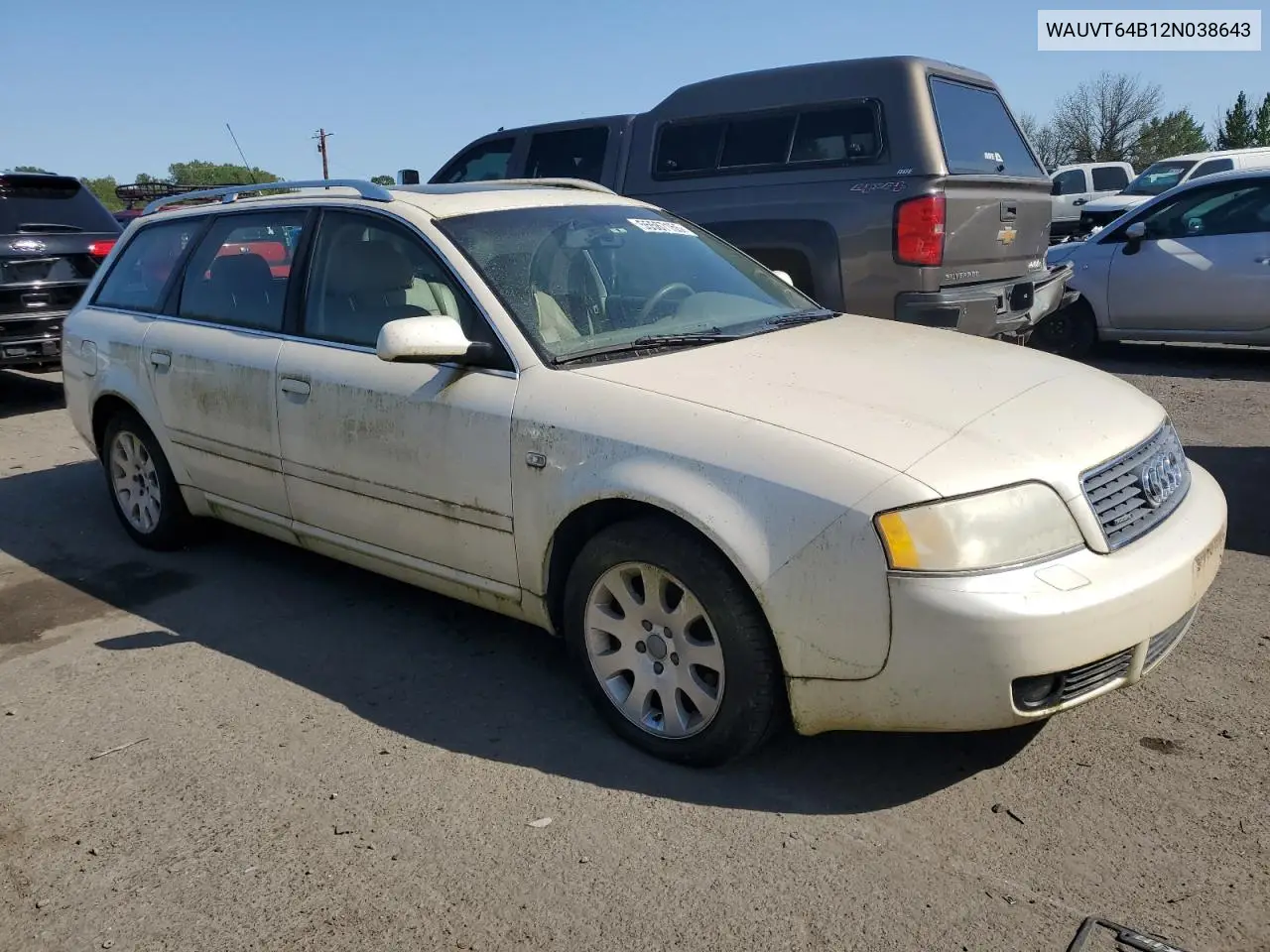 2002 Audi A6 3.0 Avant Quattro VIN: WAUVT64B12N038643 Lot: 55567155