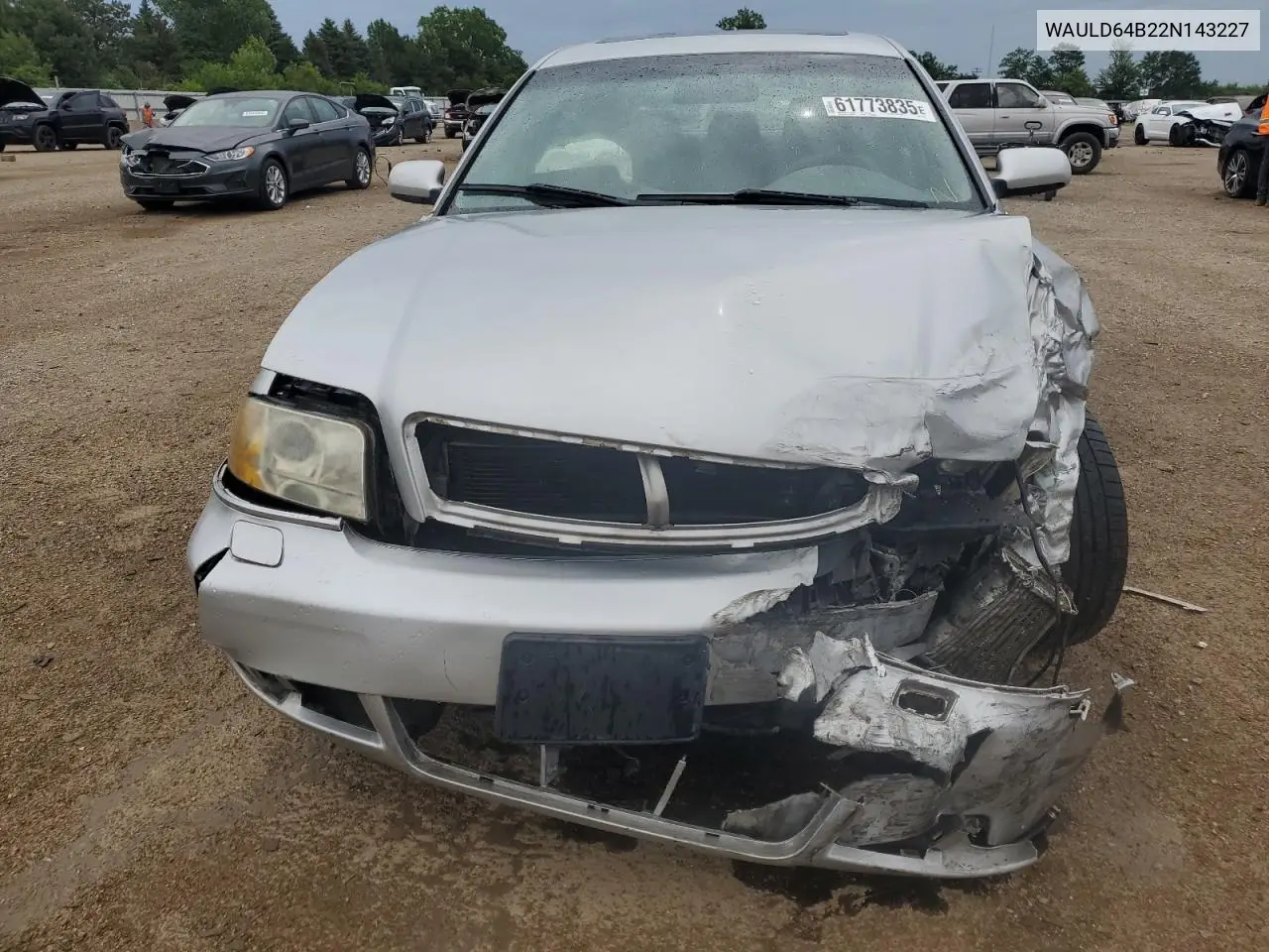 2002 Audi A6 2.7T Quattro VIN: WAULD64B22N143227 Lot: 61773835