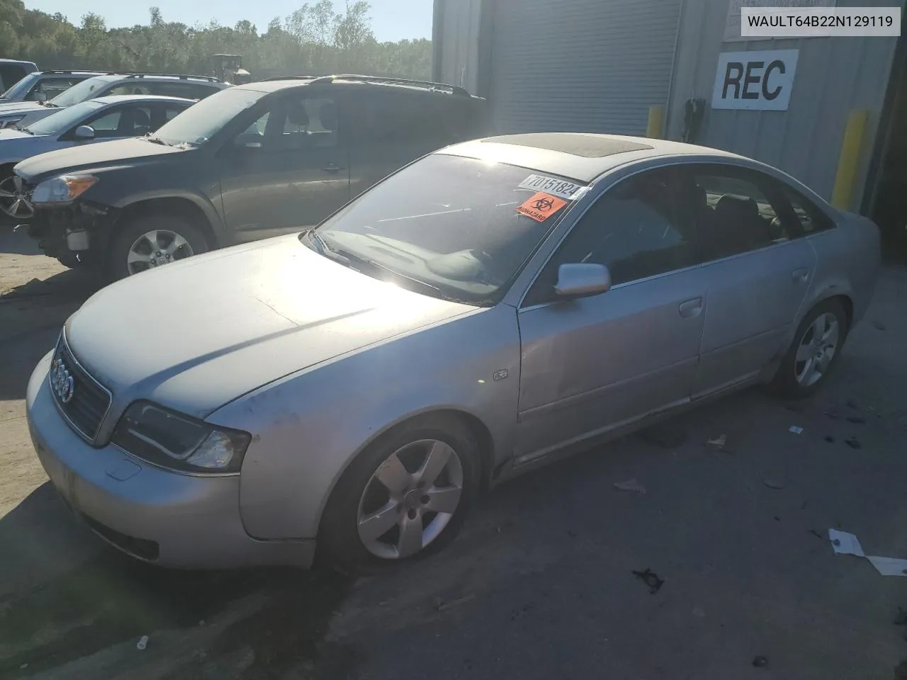 2002 Audi A6 3.0 Quattro VIN: WAULT64B22N129119 Lot: 88138315