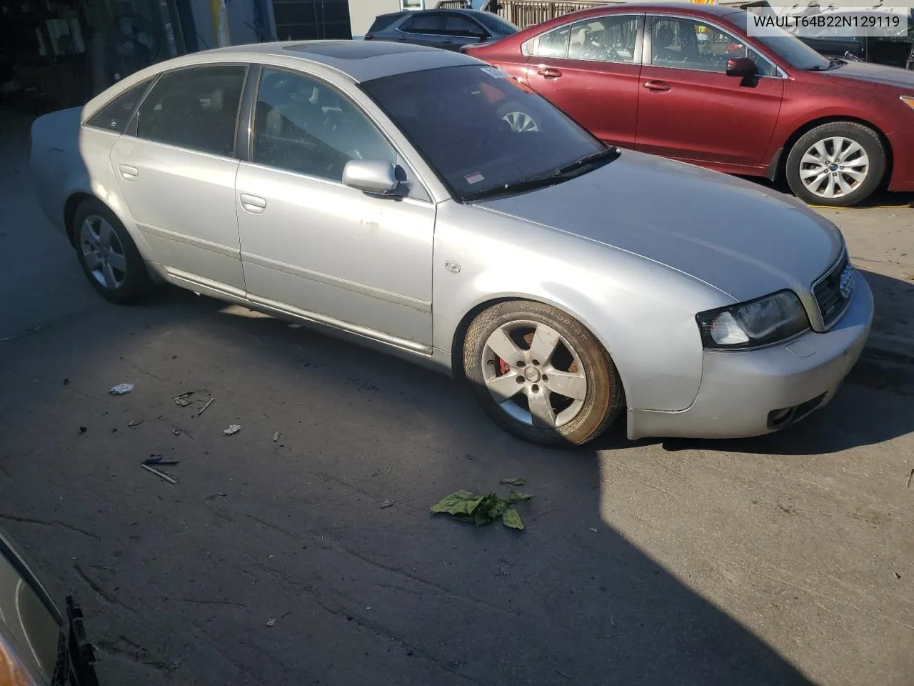 2002 Audi A6 3.0 Quattro VIN: WAULT64B22N129119 Lot: 88138315