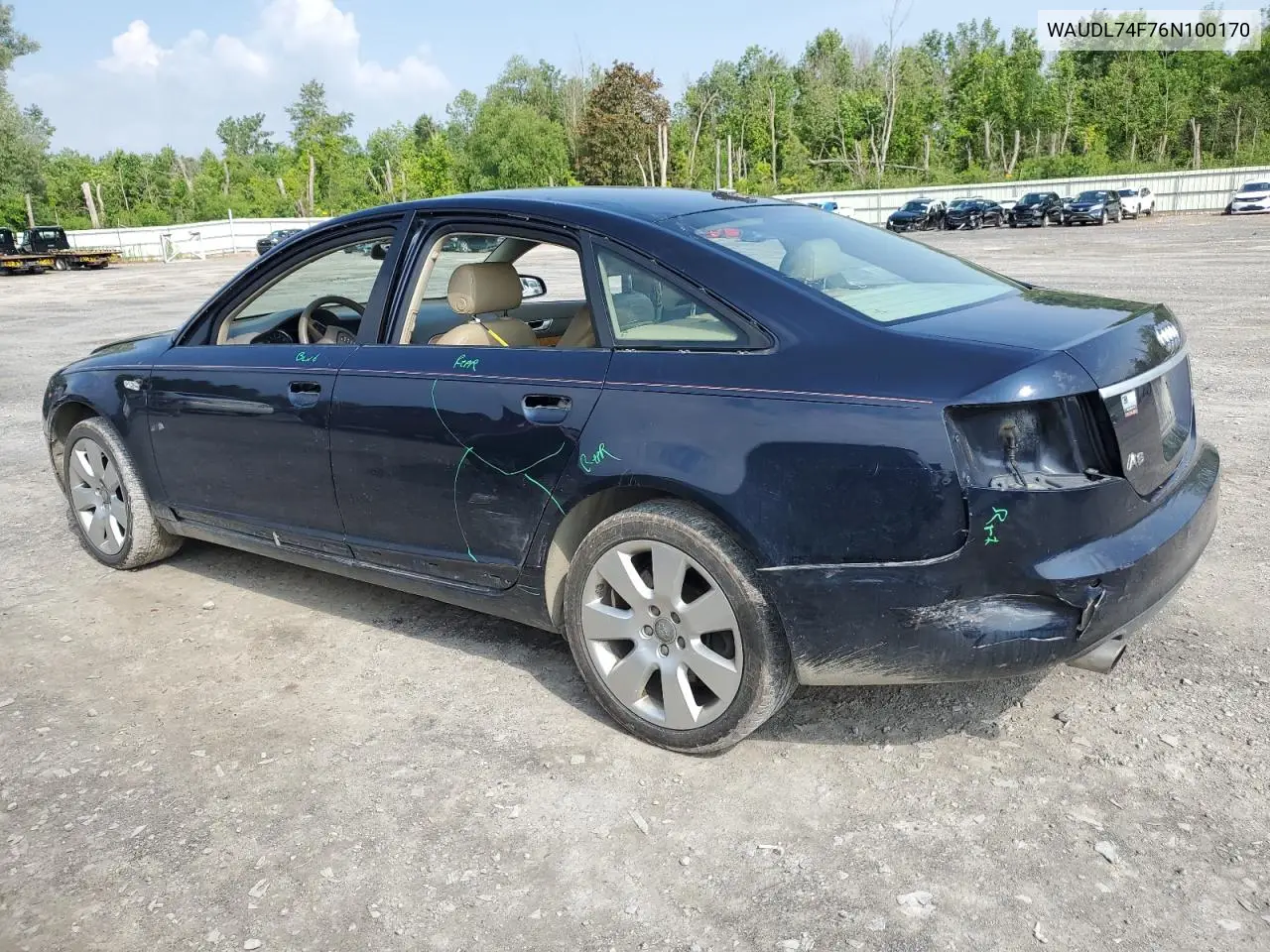 2006 Audi A6 4.2 Quattro VIN: WAUDL74F76N100170 Lot: 61332775