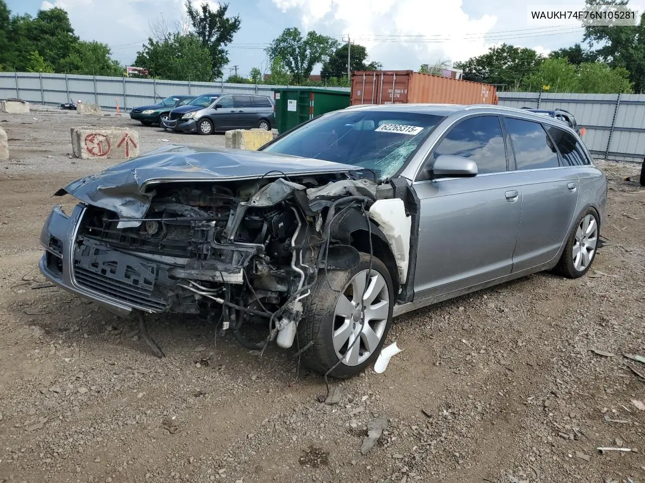 2006 Audi A6 Avant Quattro VIN: WAUKH74F76N105281 Lot: 62265315