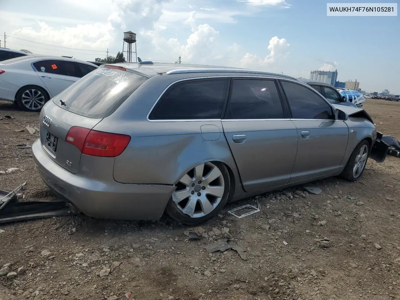 2006 Audi A6 Avant Quattro VIN: WAUKH74F76N105281 Lot: 62265315