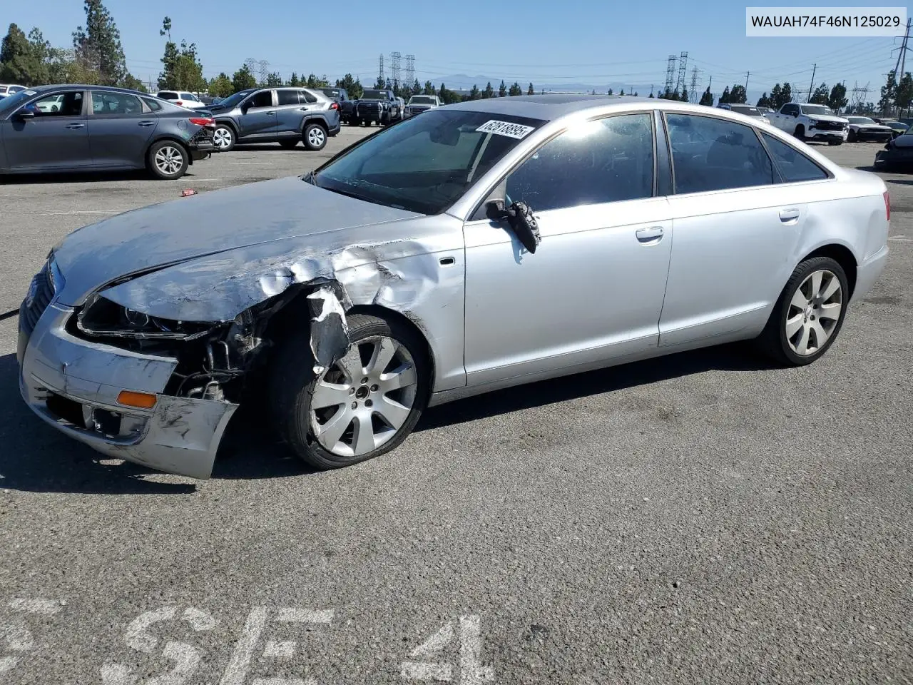 2006 Audi A6 3.2 VIN: WAUAH74F46N125029 Lot: 62818895