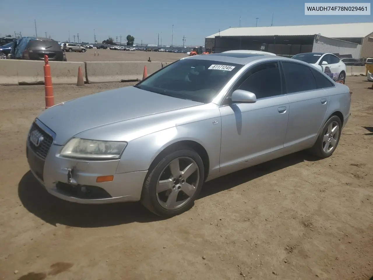2008 Audi A6 3.2 Quattro VIN: WAUDH74F78N029461 Lot: 61171245