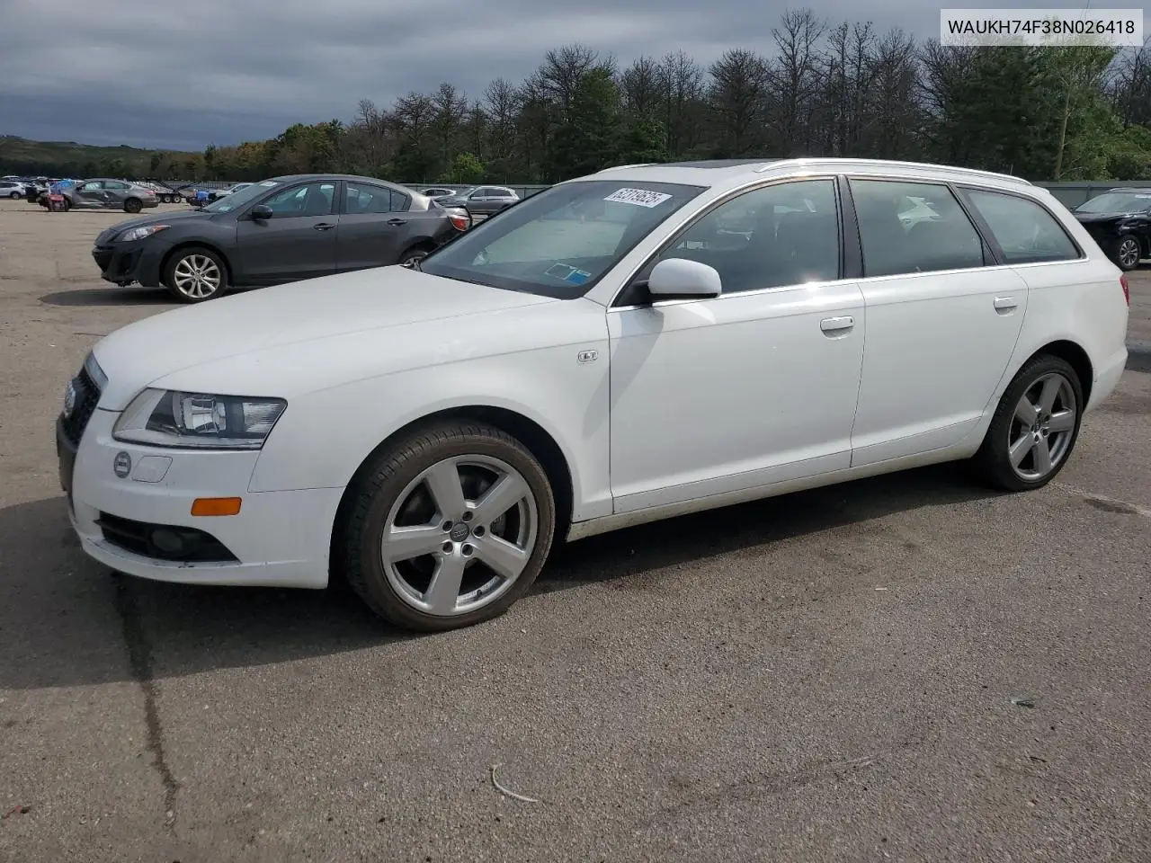 2008 Audi A6 Avant Quattro VIN: WAUKH74F38N026418 Lot: 62319625