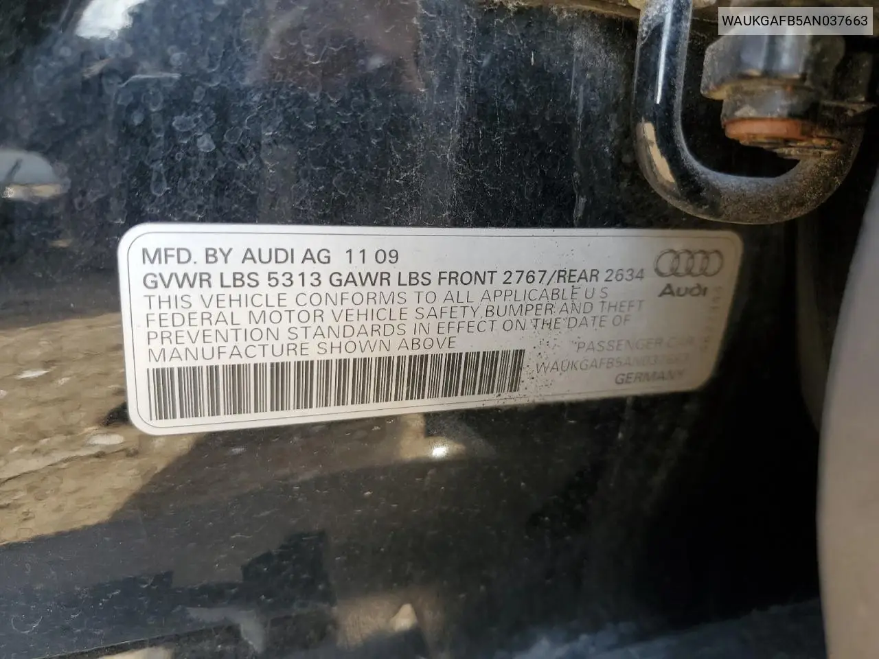 2010 Audi A6 Prestige VIN: WAUKGAFB5AN037663 Lot: 56989105