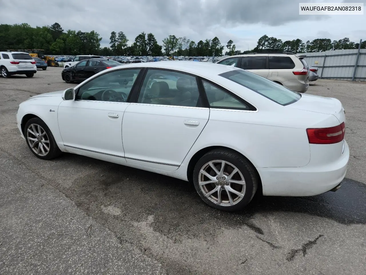 2010 Audi A6 Premium Plus VIN: WAUFGAFB2AN082318 Lot: 59710835