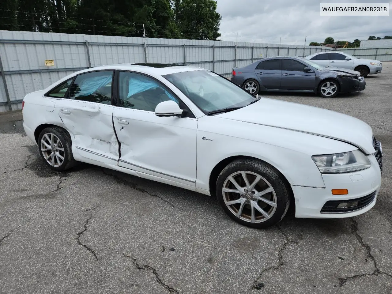 2010 Audi A6 Premium Plus VIN: WAUFGAFB2AN082318 Lot: 59710835
