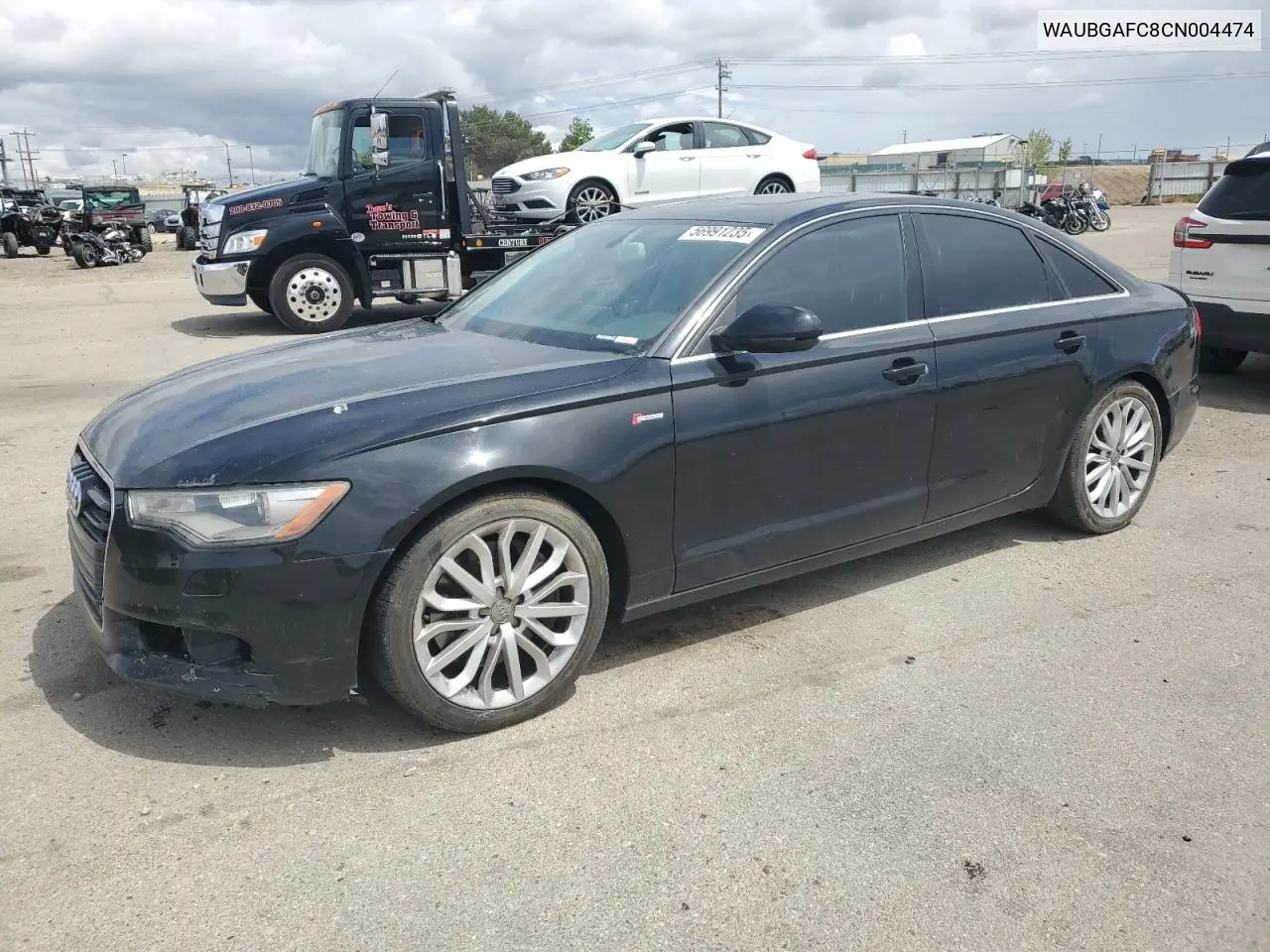 2012 Audi A6 VIN: WAUBGAFC8CN004474 Lot: 56991235