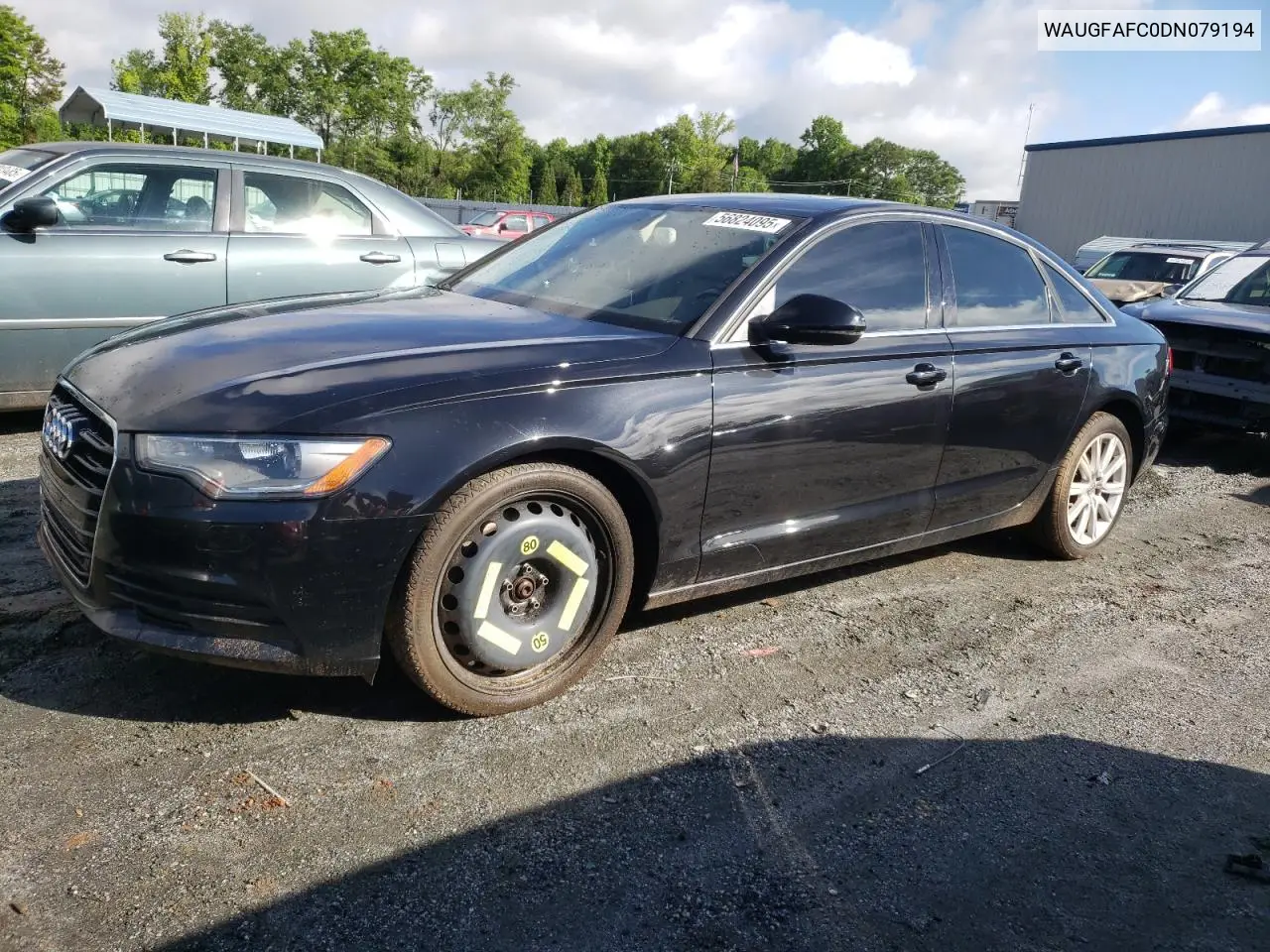 2013 Audi A6 Premium Plus VIN: WAUGFAFC0DN079194 Lot: 56824095