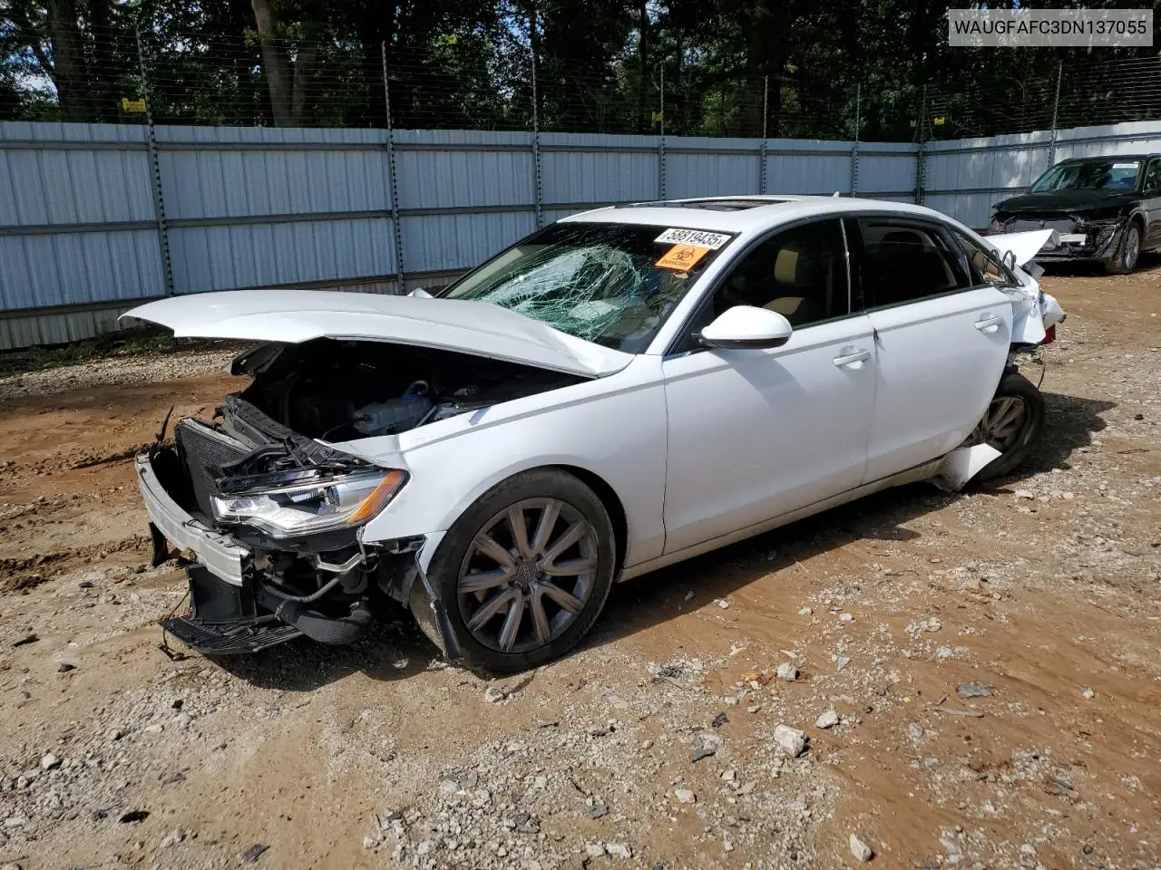 2013 Audi A6 Premium Plus VIN: WAUGFAFC3DN137055 Lot: 58819435