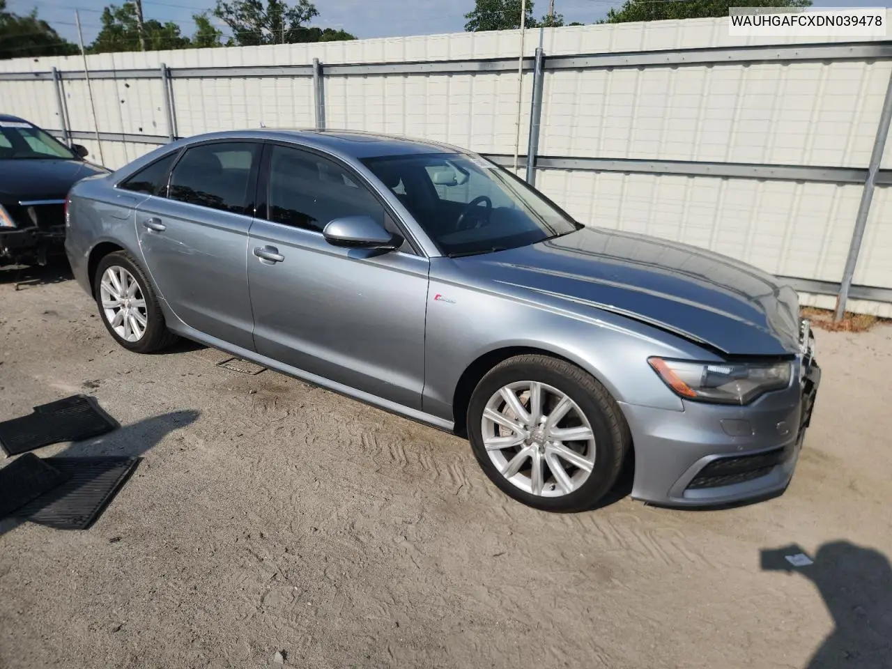 2013 Audi A6 Prestige VIN: WAUHGAFCXDN039478 Lot: 63867145