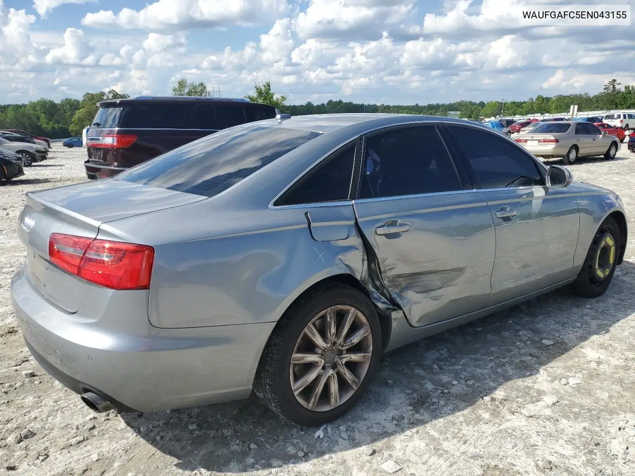 2014 Audi A6 Premium Plus VIN: WAUFGAFC5EN043155 Lot: 56891985
