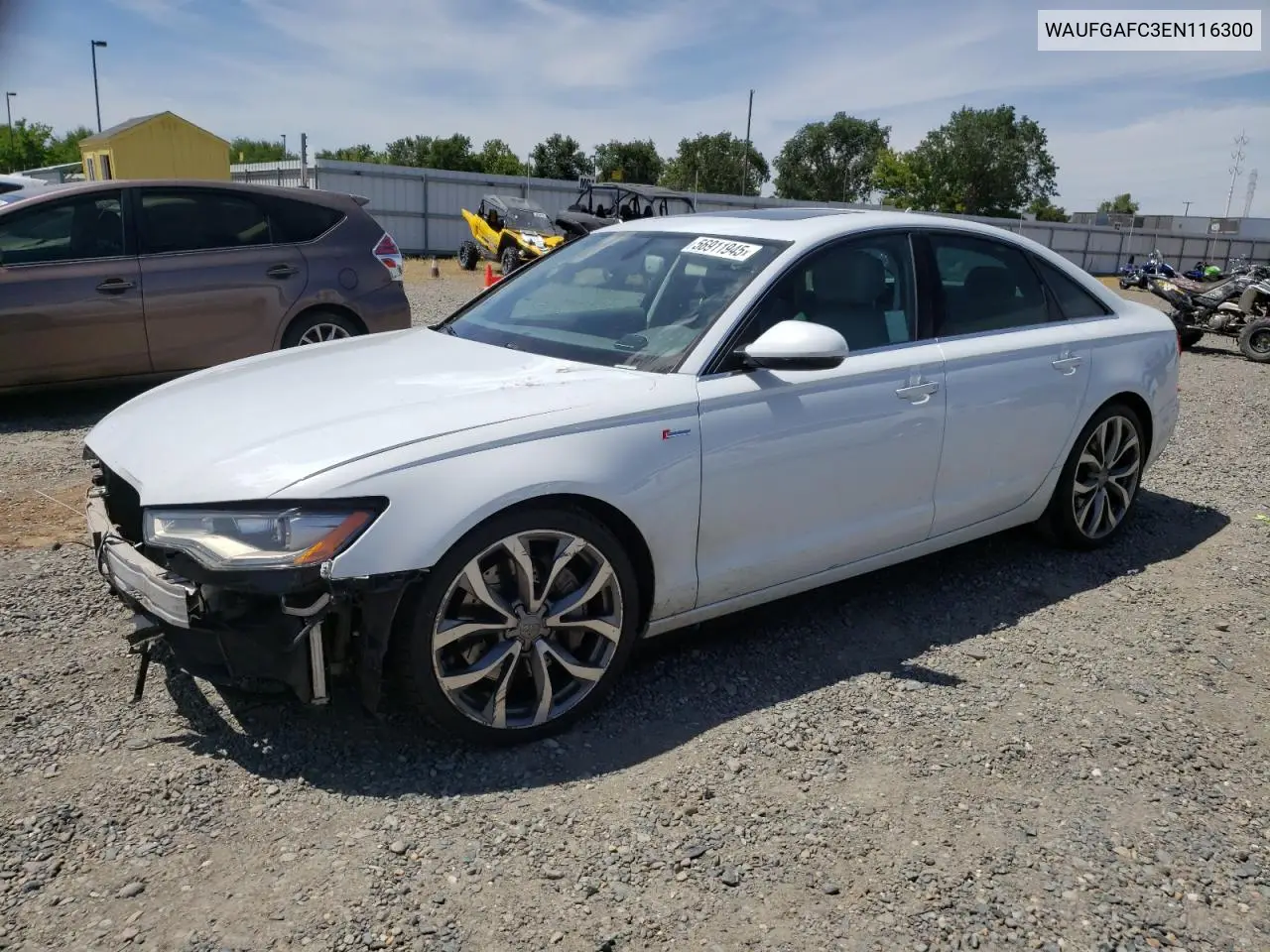 2014 Audi A6 Premium Plus VIN: WAUFGAFC3EN116300 Lot: 56911945