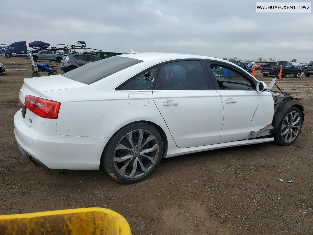 2014 Audi A6 Prestige VIN: WAUHGAFCXEN111992 Lot: 62300555