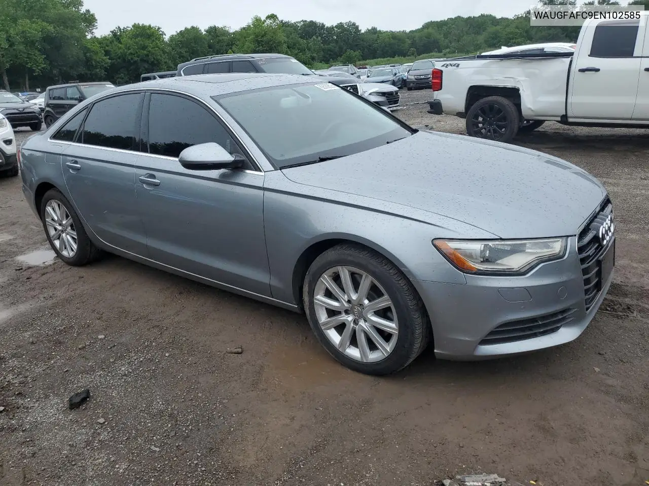 2014 Audi A6 Premium Plus VIN: WAUGFAFC9EN102585 Lot: 62569825