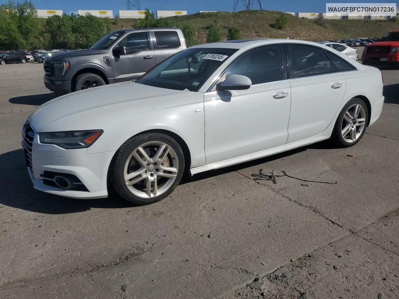 2016 Audi A6 Premium Plus VIN: WAUGFBFC7GN017236 Lot: 57063245