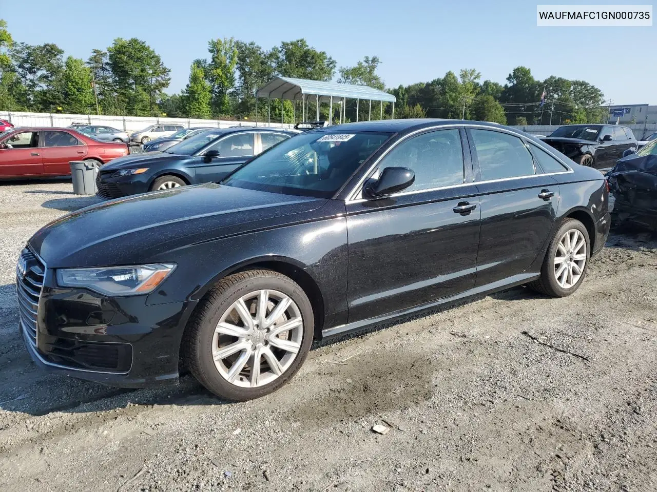 2016 Audi A6 Premium Plus VIN: WAUFMAFC1GN000735 Lot: 60541845
