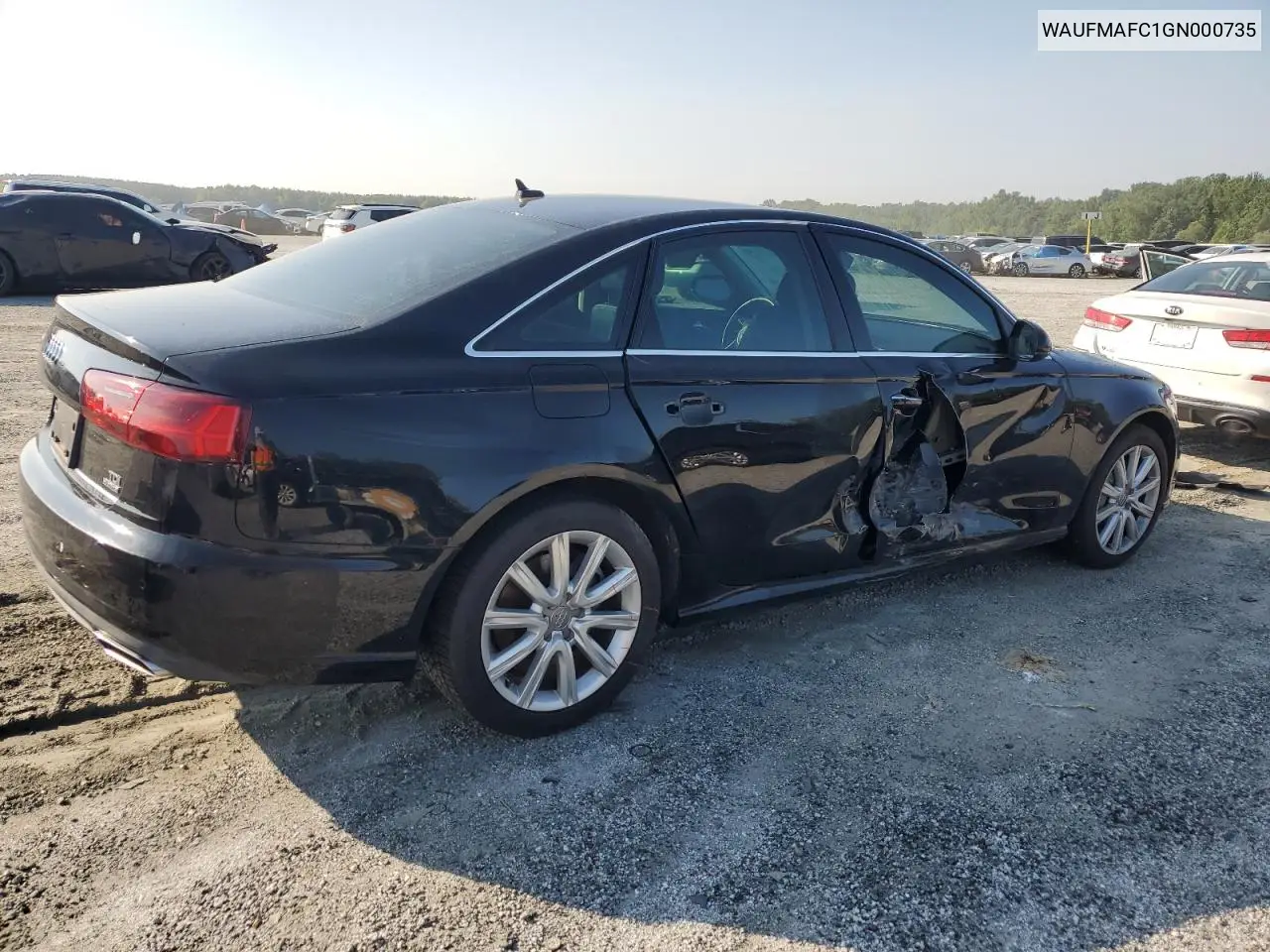 2016 Audi A6 Premium Plus VIN: WAUFMAFC1GN000735 Lot: 60541845