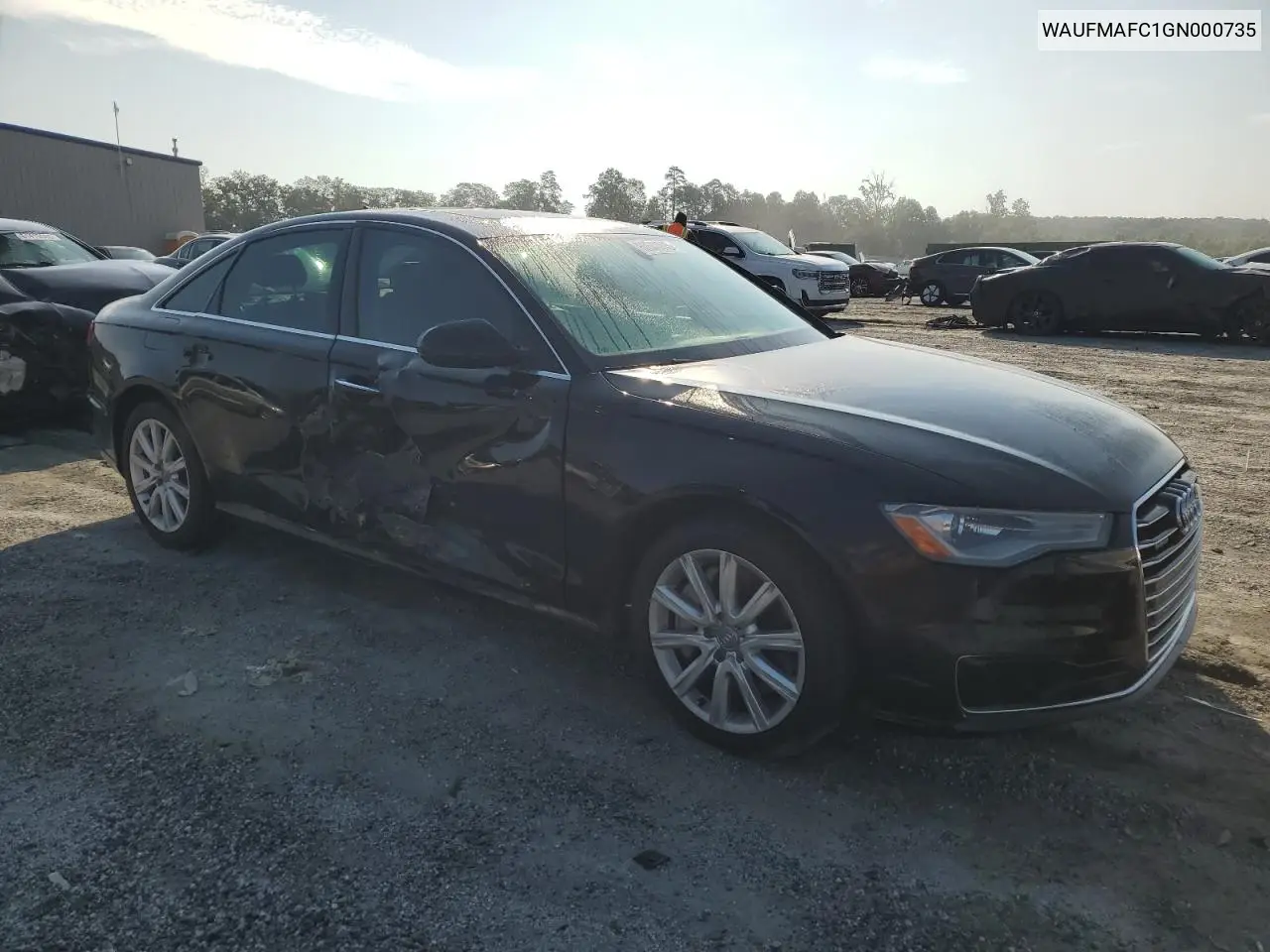 2016 Audi A6 Premium Plus VIN: WAUFMAFC1GN000735 Lot: 60541845