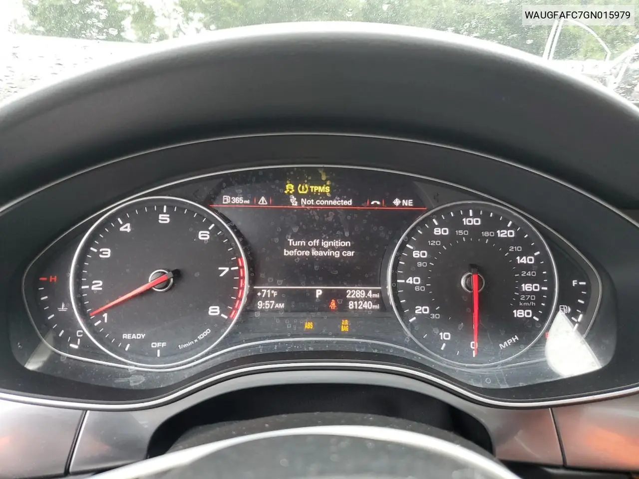 2016 Audi A6 Premium Plus VIN: WAUGFAFC7GN015979 Lot: 62181495