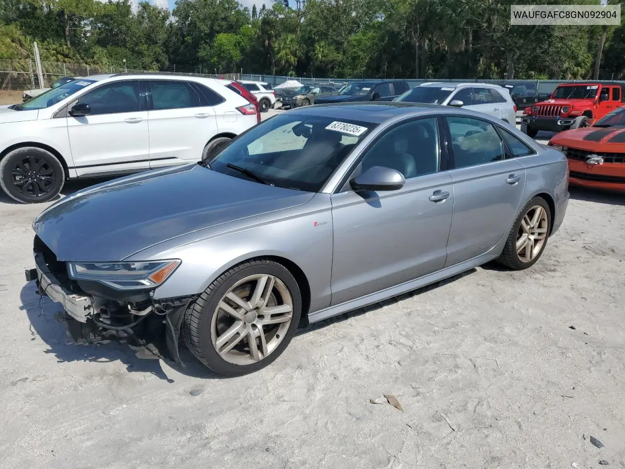 2016 Audi A6 Premium Plus VIN: WAUFGAFC8GN092904 Lot: 63780235
