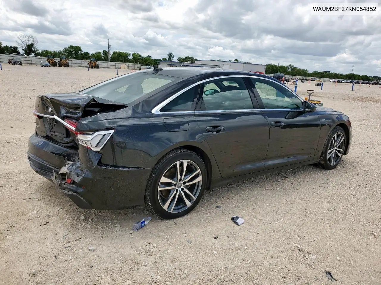 2019 Audi A6 Prestige VIN: WAUM2BF27KN054852 Lot: 62843505