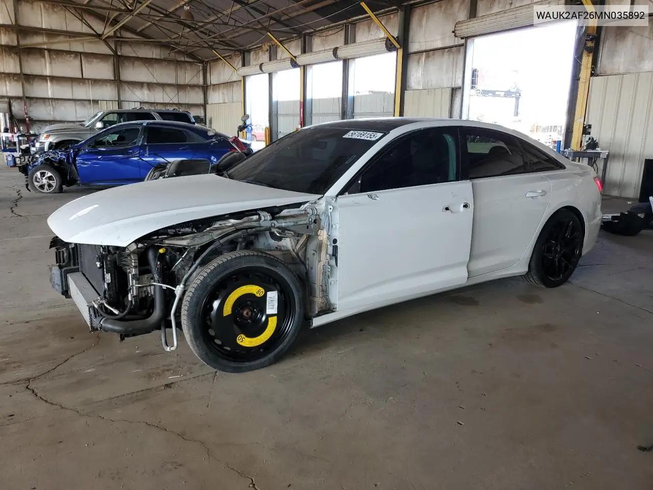 2021 Audi A6 Premium VIN: WAUK2AF26MN035892 Lot: 56169155