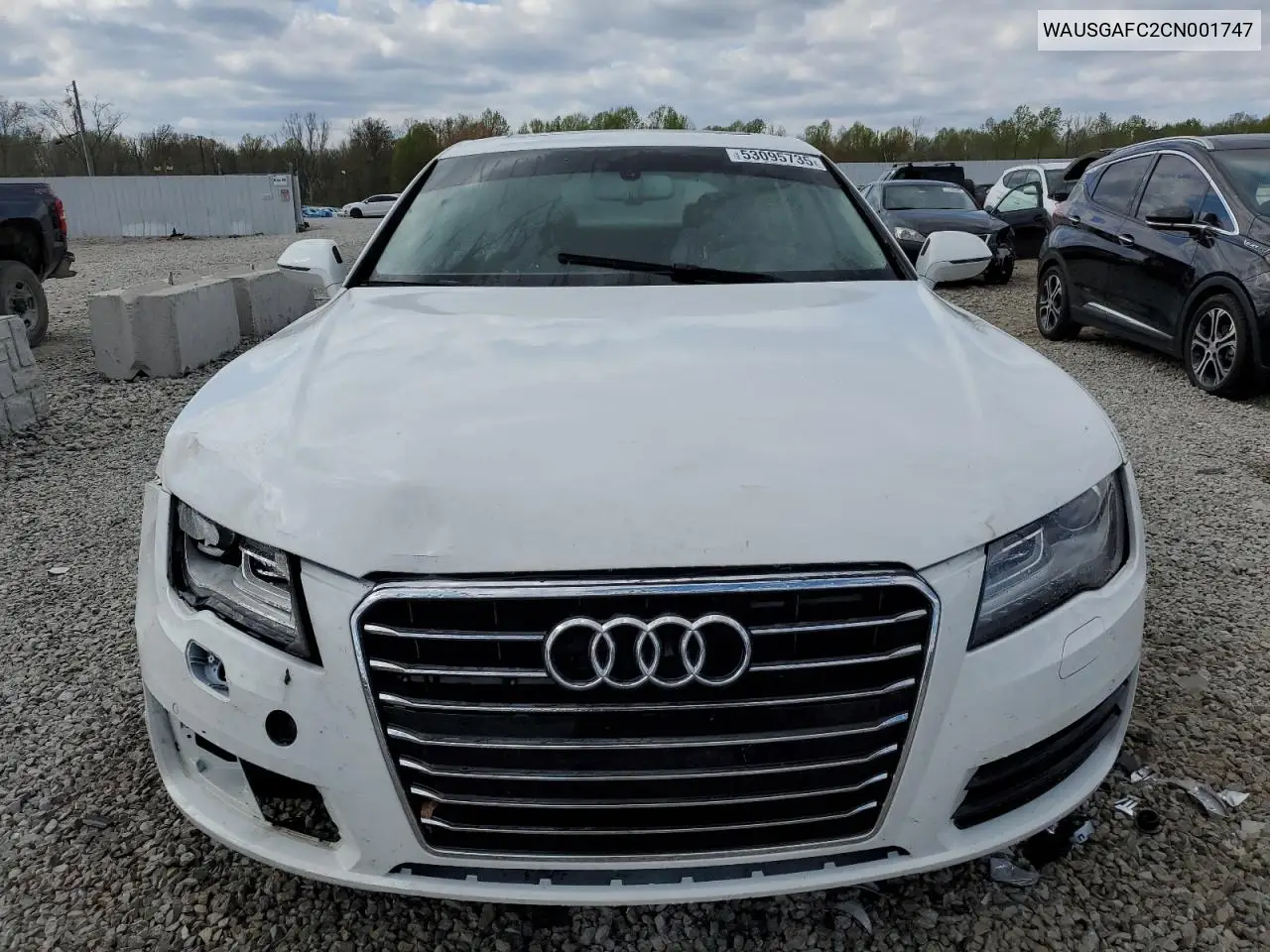 2012 Audi A7 Prestige VIN: WAUSGAFC2CN001747 Lot: 53095735