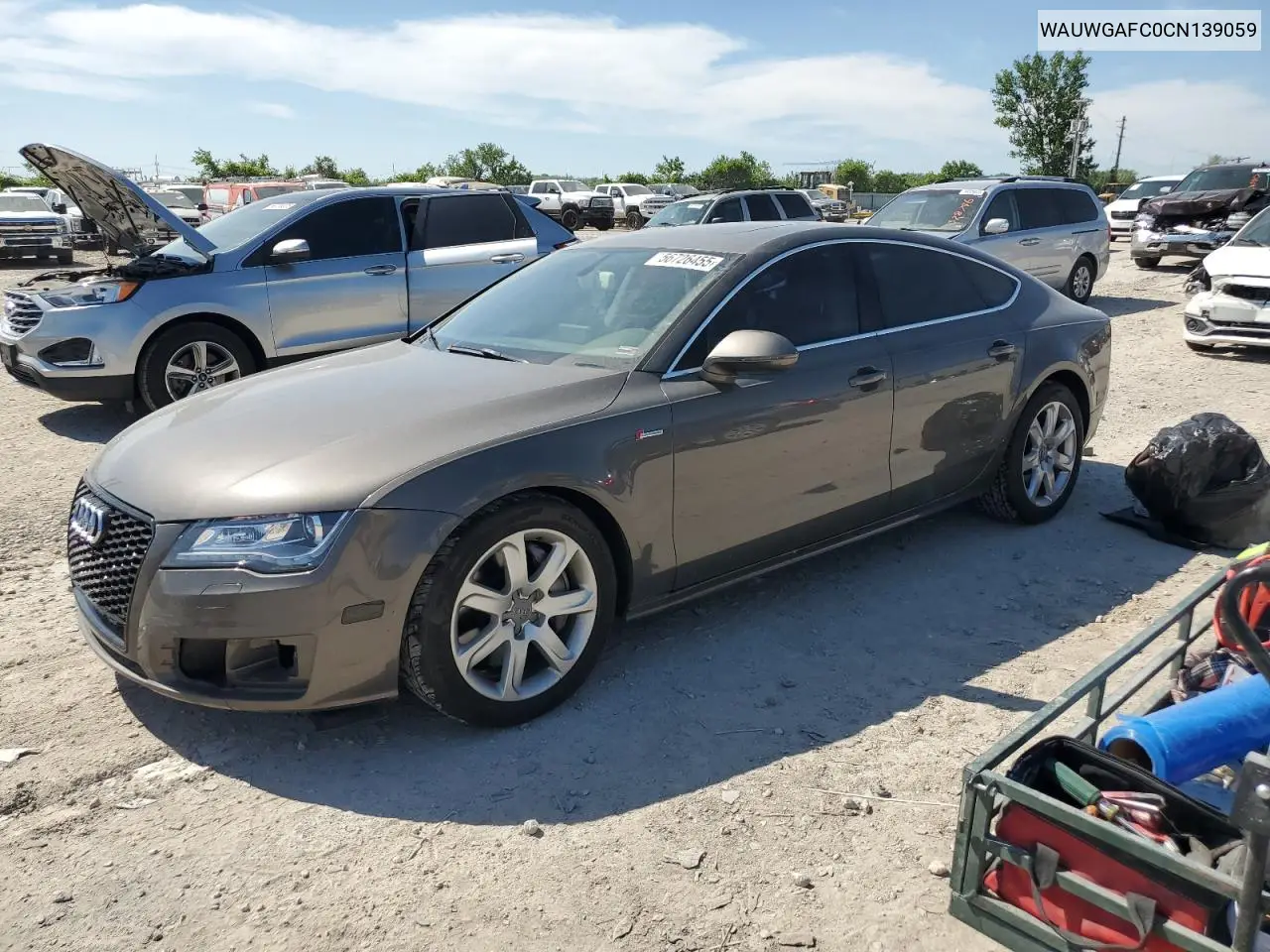 2012 Audi A7 Premium VIN: WAUWGAFC0CN139059 Lot: 56726455