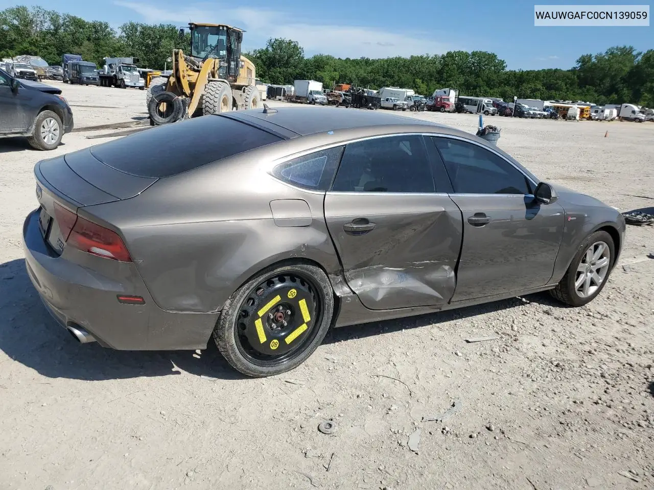 2012 Audi A7 Premium VIN: WAUWGAFC0CN139059 Lot: 56726455