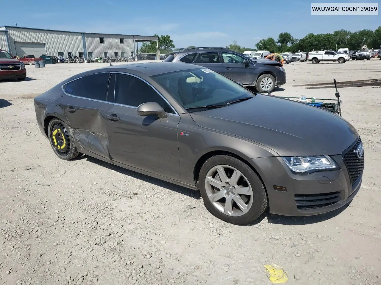 2012 Audi A7 Premium VIN: WAUWGAFC0CN139059 Lot: 56726455