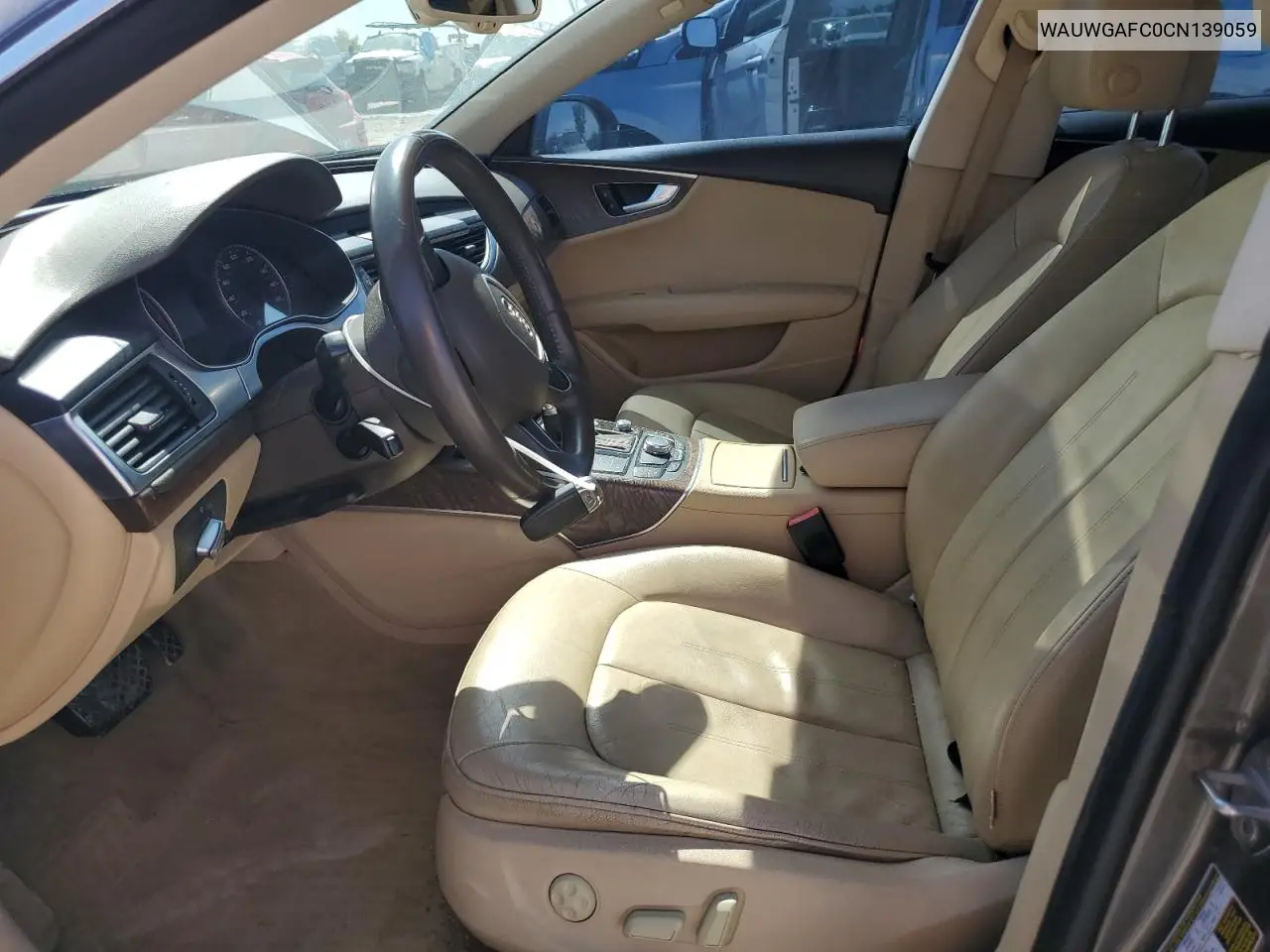2012 Audi A7 Premium VIN: WAUWGAFC0CN139059 Lot: 56726455