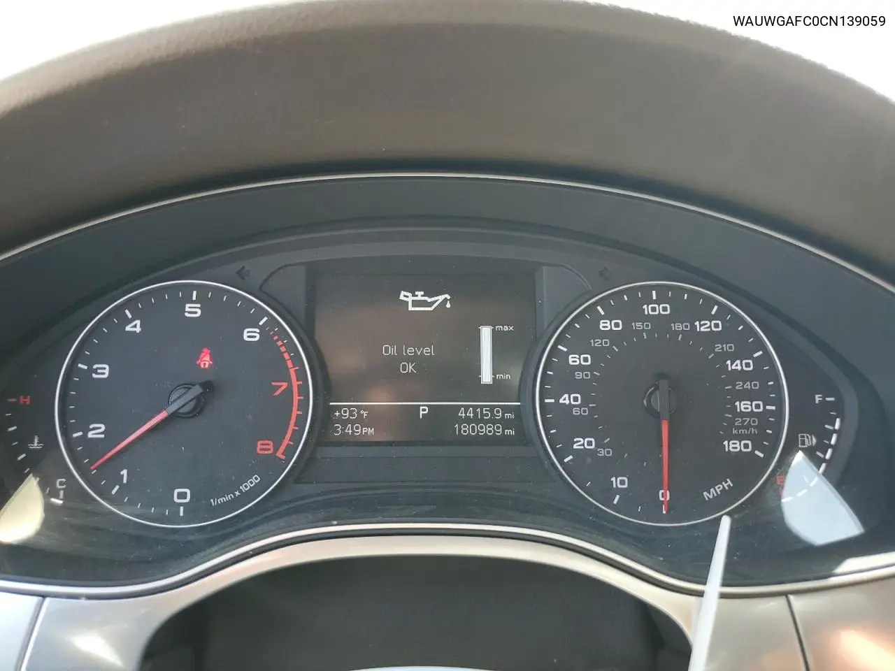 2012 Audi A7 Premium VIN: WAUWGAFC0CN139059 Lot: 56726455