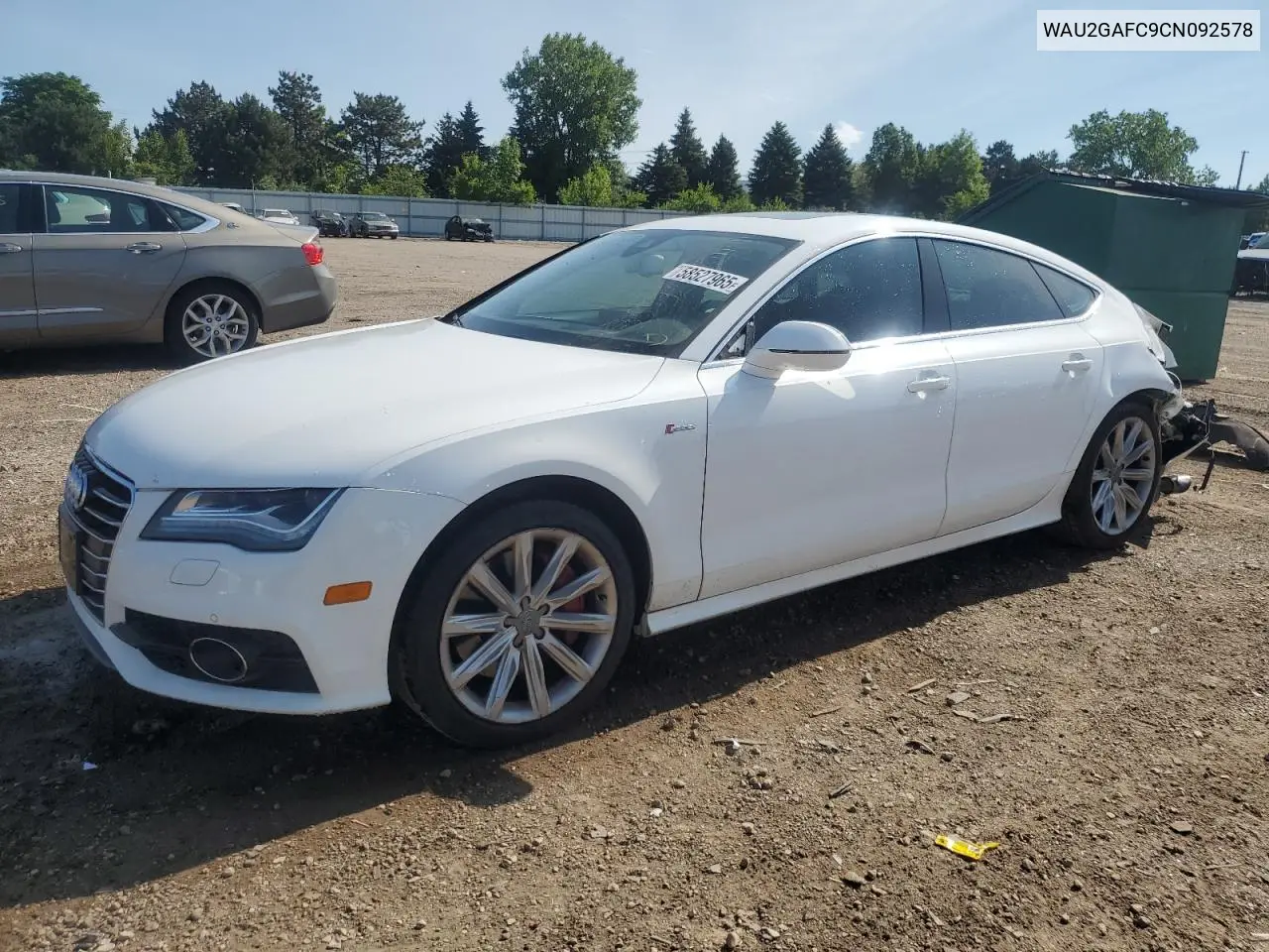 2012 Audi A7 Prestige VIN: WAU2GAFC9CN092578 Lot: 58527965